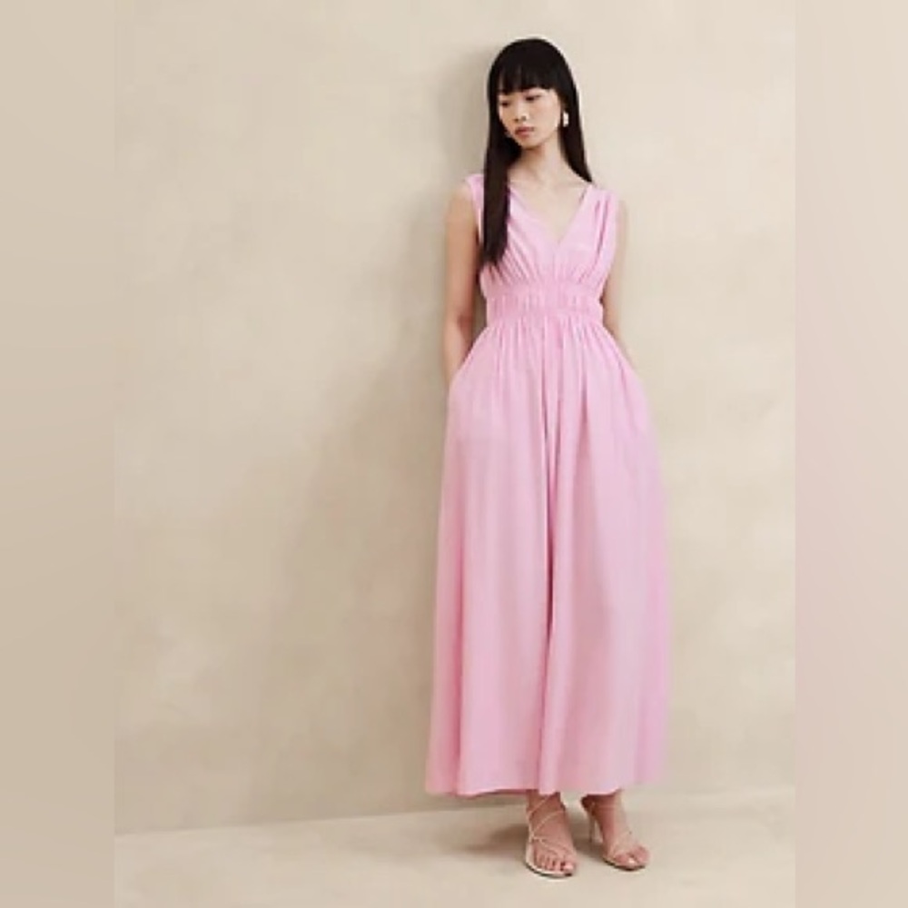 Banana Republic Cascade Silk Maxi Dress